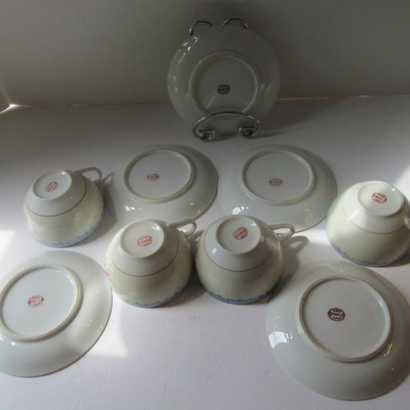 Hand Painted Pastel Floral Tea Cup Set Service for 4 Tea Cup - Picture 5 of 7